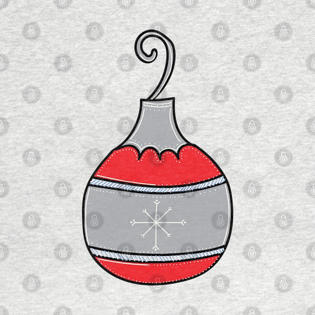 Whimsical Holiday Ball Ornament Illustration by Angel Dawn Design